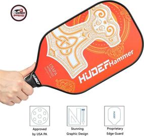 img 1 attached to HUDEF Pickleball Paddle: Lightweight Graphite Carbon Fiber Racket with Wide Face, Honeycomb Core, Cushion Comfort Grip - USAPA Approved