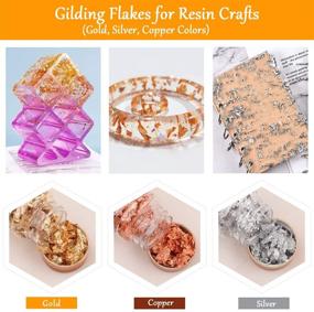 img 2 attached to ✨ Sparkle and Shine: 9 Boxes Gilding Flakes for Resin Crafts, Painting Arts, Foil Nail Art