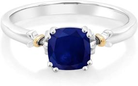 img 3 attached to 💍 Gem Stone King Sapphire Engagement Women's Jewelry: The Perfect Choice for Weddings & Engagements