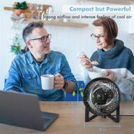 🖥️ dr. prepare 8-inch desk fan: powerful 2-speed personal cooling fan for bedroom, office, and camping - black logo