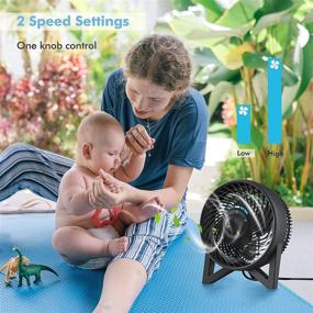 img 3 attached to 🖥️ Dr. Prepare 8-Inch Desk Fan: Powerful 2-Speed Personal Cooling Fan for Bedroom, Office, and Camping - Black