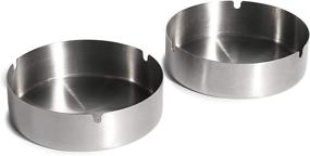 img 2 attached to 🚬 Sturdy and Stylish: Juvale Round Stainless Cigarette Ashtray - Top Quality for Efficient Use