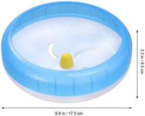 img 2 attached to POPETPOP Silent Hamster Wheel: Quiet Pet Exercise Wheel for Hamsters, Rats, and Gerbils - Blue