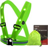 🌟 enhance outdoor safety with tagvo led reflective safety vest - usb charging, night light up, adjustable straps & storage bag логотип