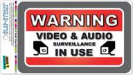 warning surveillance slap stickz premium laminated logo