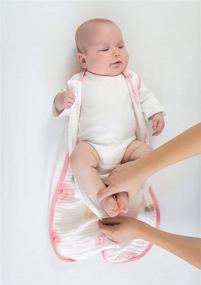 img 1 attached to 🌹 Amazing Baby Muslin Sleeping Sack: Watercolor Roses in Pink, Medium Size, with 2-Way Zipper - The Ideal Wearable Blanket!