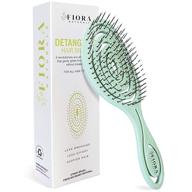 🌱 fiora naturals hair detangling brush: 100% bio-friendly detangler with ultra-soft bristles for effortless tangle removal - suitable for all hair types - curly, straight, women, men, kids, toddlers, wet and dry hair logo