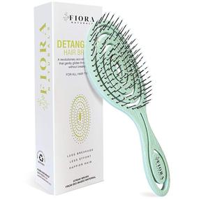 img 4 attached to 🌱 Fiora Naturals Hair Detangling Brush: 100% Bio-Friendly Detangler with Ultra-Soft Bristles for Effortless Tangle Removal - Suitable for All Hair Types - Curly, Straight, Women, Men, Kids, Toddlers, Wet and Dry Hair