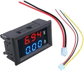 img 2 attached to 📏 HiLetgo 2pcs 0.56 inch Digital Voltmeter Ammeter - DC 100V 10A Amp Voltage Current Meter Tester, 3 Bits Blue + Red Dual LED Display Panel with Connect Wires