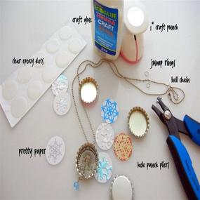 img 1 attached to RUTICH 100 Flat Decorative Bottle Cap Mixed Colors (10 Colors) + 🎨 100 Clear Epoxy Dot Stickers + Hair Bows + DIY Pendants + Craft Scrapbooks