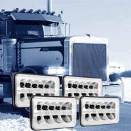 💡 auxbeam 4x6 светодиодные фары: идеальная замена для peterbilt, kenworth, chevrolet, oldsmobile с функцией drl и двойным лучом (4 шт) логотип