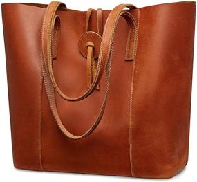 img 4 attached to 👜 SZONE Vintage Handbags and Wallets: Genuine Leather, Removable, Women's Totes