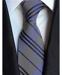 img 2 attached to 👔 Timeless Elegance: Classic White Stripe Jacquard Necktie for Men's Accessories