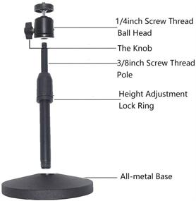 img 2 attached to 🖥️ Универсальная и регулируемая подставка для настольного мини-проектора - безопасное крепление проектора с 1/4-дюймовым винтом, регулируемая длина от 7,87 до 11,02 дюймов / 20-28 см и несущая способность до 11,02 фунтов