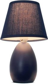 img 1 attached to 💡 Stylish Blue Ceramic Table Lamp: Simple Designs LT2009-BLU Mini Egg Oval Lamp