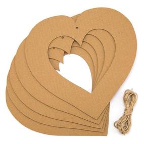 img 4 attached to 🎨 Baker Ross AR124 Hanging Heart Wreaths - Craft Supplies for Kids to Personalise and Decorate (Pack of 10), 22cm, White