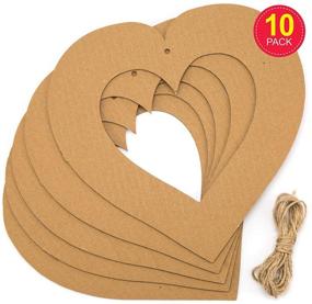 img 3 attached to 🎨 Baker Ross AR124 Hanging Heart Wreaths - Craft Supplies for Kids to Personalise and Decorate (Pack of 10), 22cm, White