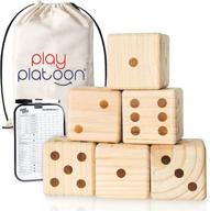 🎲 giant wooden yard dice game: play endless outdoor games with play platoon lawn dice логотип