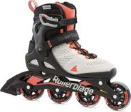 high-performance rollerblade macroblade 80 women's inline skates - grey and coral: ideal for adult fitness логотип