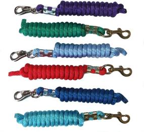 img 2 attached to 🐴 FMS Ravenox Solid Braid Horse Lead: Premium 8-Feet Braided Polypropylene Rope with Brass-Plated Swivel Bolt Snap for Equestrian Enthusiasts, Horse Tack, and All-Weather Durability (Made in the USA)