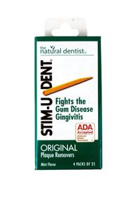 img 1 attached to Mint Flavor Stim-U-Dent Plaque Removers - 4 Packs of 25 (100 Picks)