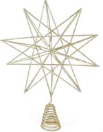 glitter star tree topper - sparkly metal wire christmas tree ornament logo