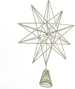 img 1 attached to Glitter Star Tree Topper - Sparkly Metal Wire Christmas Tree Ornament