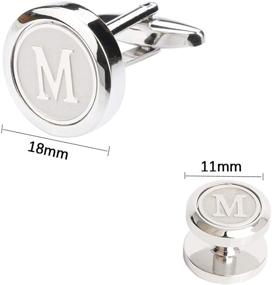 img 2 attached to 🔐 Dannyshi Cufflinks: Classy Initials Alphabet for Business Professionals