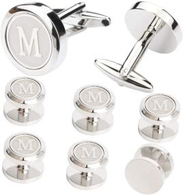 img 3 attached to 🔐 Dannyshi Cufflinks: Classy Initials Alphabet for Business Professionals