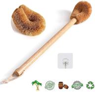 🧽 premium dirk toilet brush: natural coconut fiber brush head & rubber wood handle for ultimate bathroom cleaning logo