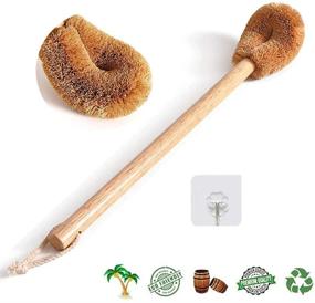 img 4 attached to 🧽 Premium Dirk Toilet Brush: Natural Coconut Fiber Brush Head & Rubber Wood Handle for Ultimate Bathroom Cleaning