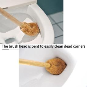 img 1 attached to 🧽 Premium Dirk Toilet Brush: Natural Coconut Fiber Brush Head & Rubber Wood Handle for Ultimate Bathroom Cleaning