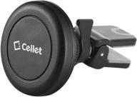 cellet magnetic air vent car mount: snap on technology for smartphones & mini tablets - universal compatibility logo