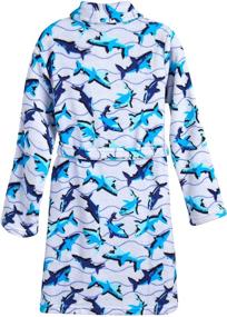 img 1 attached to Ultra Cozy Boys Bathrobe Set - Premium Plush Fleece Robe and Slippers (Sizes 5-16)