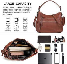 img 1 attached to 👜 Versatile Capacity Crossbody: Adjustable Messenger Travel Handbags & Wallets for Women's Hobo Bags