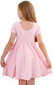 img 2 attached to 👗 STELLE Toddler Sleeve Casual School Girls' Dresses for Stylish and Comfortable Clothing