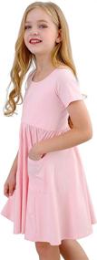 img 3 attached to 👗 STELLE Toddler Sleeve Casual School Girls' Dresses for Stylish and Comfortable Clothing