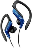 🎧 jvc haeb75ba clip style headphone: lightweight & comfortable ear clip, splash proof, powerful sound with bass boost – blue logo