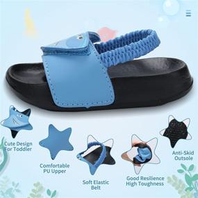 img 1 attached to 🌞 Boys' Summer Slides Sandals - Trendy Toddler Slippers in Sandals