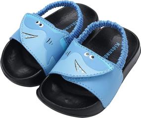 img 4 attached to 🌞 Boys' Summer Slides Sandals - Trendy Toddler Slippers in Sandals