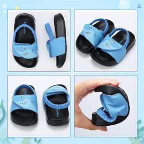 img 2 attached to 🌞 Boys' Summer Slides Sandals - Trendy Toddler Slippers in Sandals