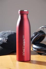 img 2 attached to 🚰 IVMET Aqua Stainless Steel Double Wall Vacuum Insulated Drinking Bottle Flask: The Ultimate Reusable Canteen for Sport, School, Fitness & Outdoor Activities (Ruby Red, 25.3 Oz/750 ml)