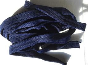 img 1 attached to Navy Knit Polyester Ribbon Foldover