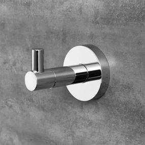 img 3 attached to 🔩 HITSLAM Chrome Stainless Steel Towel Hook: Premium Robe & Coat Hook for Bathroom and Kitchen with Wall Mount – Heavy Duty, Modern Style, 20-Year Warranty