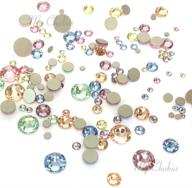 💎 enhance your baby's style with mychobos baby colors mixed swarovski crystals - 144 pcs no-hotfix rhinestones for nail art logo