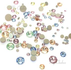 img 4 attached to 💎 Придайте своему малышу стиль с помощью набора Mychobos BABY Colors смешанных кристаллов Сваровски - 144 шт. Неклейкие стразы для наращивания ногтей.