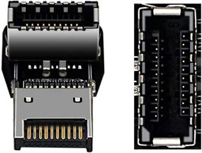 img 4 attached to 🔌 Адаптер USB C 90° - Внутренний разъем фронтальной панели USB 3.2 Type E, угловой адаптер PH74A