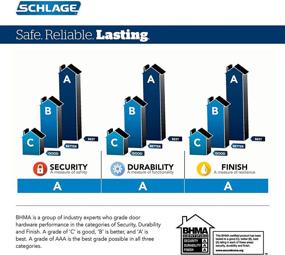 img 3 attached to 🔑 Matte Black Schlage F51A LAT 622 COL Latitude Door Lever with Collins Trim - Keyed Entry Lock