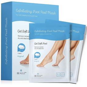 img 4 attached to 👣 BeaLuz Exfoliating Foot Peel Mask: Transform Your Feet in 1-2 Weeks, Remove Calluses & Dead Skin - For Men & Women, 2 Pairs