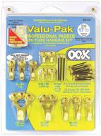 🖼️ ook 55169 professional picture hangers: padded brass art hangers for secure & reusable hanging - 20-100lb (value pack) - gold logo